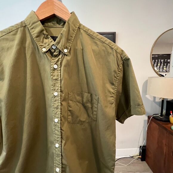 Unis NYC - "Tony" SS Poplin Shirt M NWOT - Safari - Picture 3 of 6